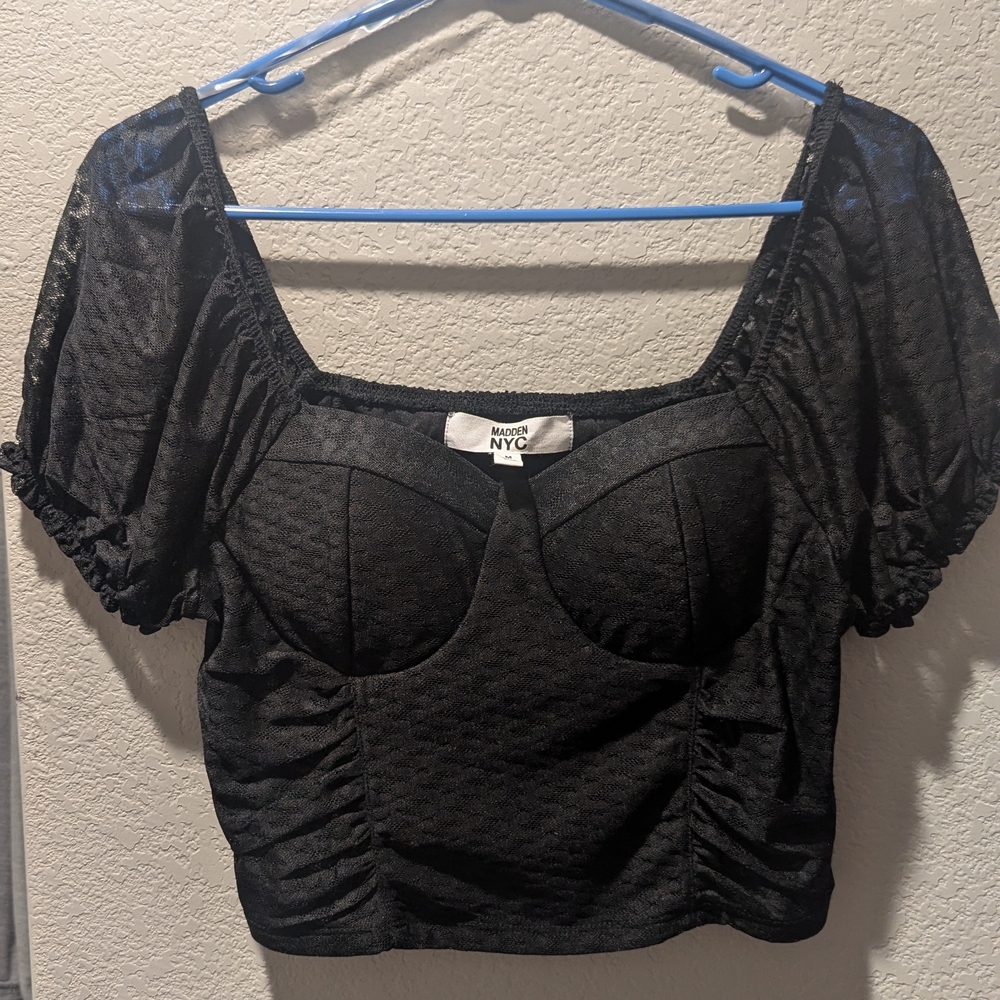 Madden NYC Black Crop Top